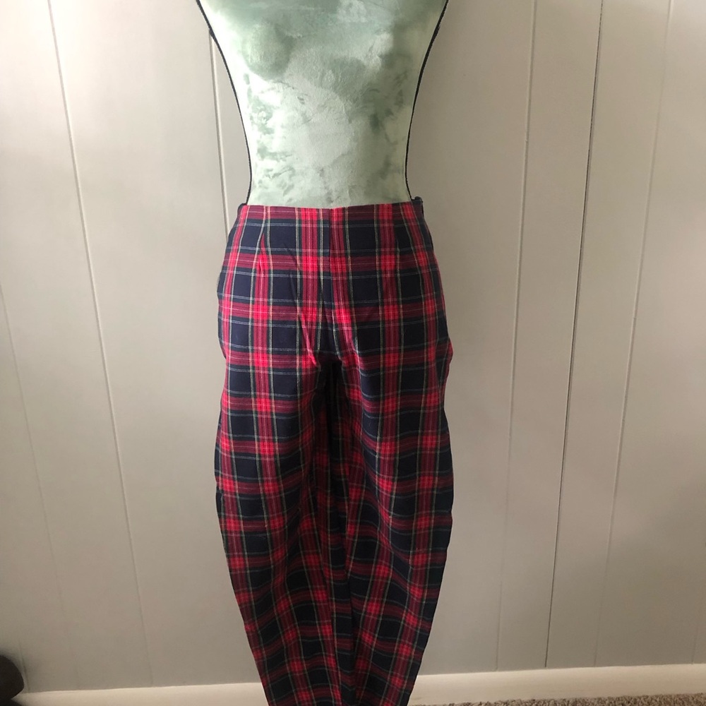 Time and Tru Red and Black Plaid Pants